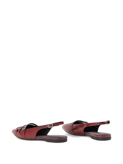 Vagabond Hermine Buckle Slingback Ballet Flats In Brown