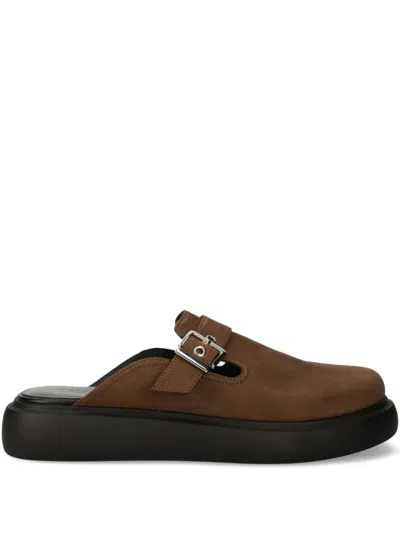 Vagabond Blenda Buckle-detail Platform Mules In Brown