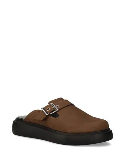 Vagabond Blenda Buckle-detail Platform Mules In Brown