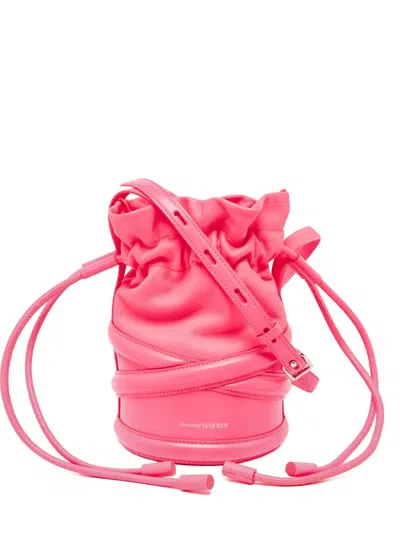Pre-owned Alexander Mcqueen The Curve Bucket Bag In Pink
