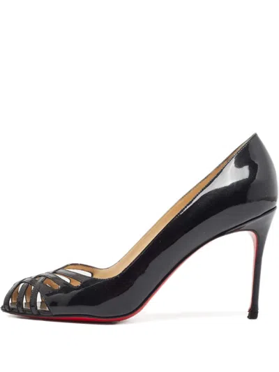 Pre-owned Christian Louboutin 100mm Patent-leather Pumps In Black
