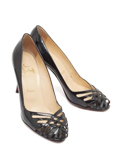 Pre-owned Christian Louboutin 100mm Patent-leather Pumps In Black