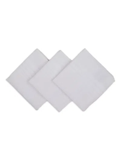 Simonnot Godard Striped Pocket Square (set Of Three) In White