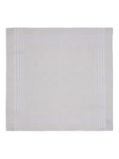 Simonnot Godard Striped Pocket Square (set Of Three) In White