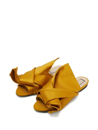Pre-owned N°21 Satin Flat Mules