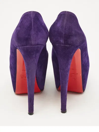 Pre-owned Christian Louboutin 160mm Leather Heeled Pumps In Purple