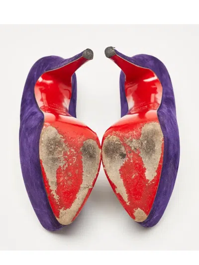 Pre-owned Christian Louboutin 160mm Leather Heeled Pumps In Purple