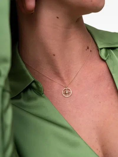 Dower & Hall 14kt Yellow Gold True North Necklace In Gold