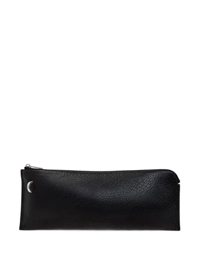 Rick Owens Zip-fastening Leather Wallet In Black