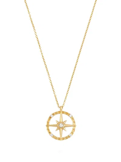 Dower & Hall 14kt Yellow Gold True North Necklace In Gold