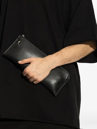 Rick Owens Zip-fastening Leather Wallet In Black