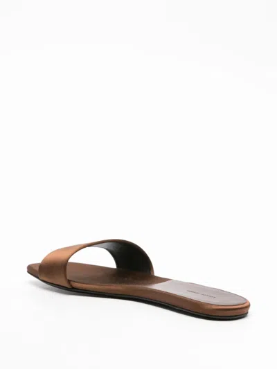Loulou Studio Stella Satin Sandals In Brown