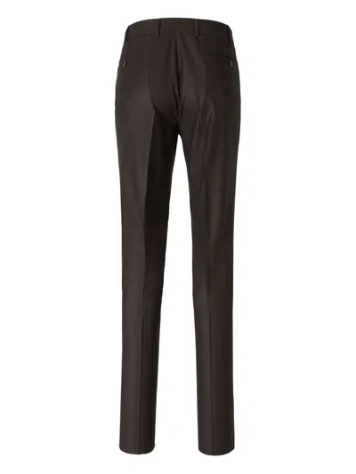 Scabal® Scabal Wool Pleated Trousers In Brown