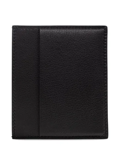 Rick Owens Chevron-detail Leather Cardholder In Black