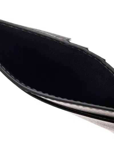 Rick Owens Chevron-detail Leather Cardholder In Black