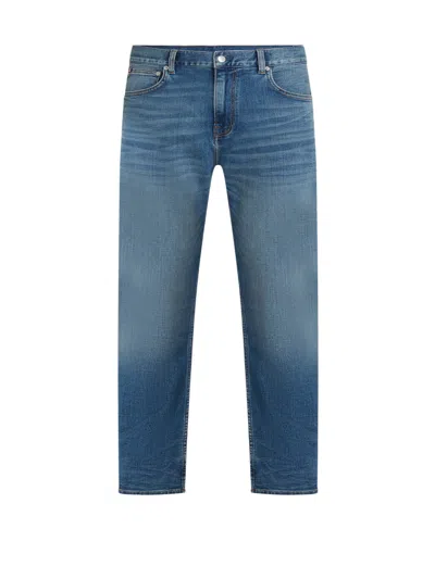 Tommy Hilfiger Denton Straight Fit Jeans With Whiskers In Blue