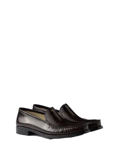 Prada Refined Brown Calf Leather Sandals