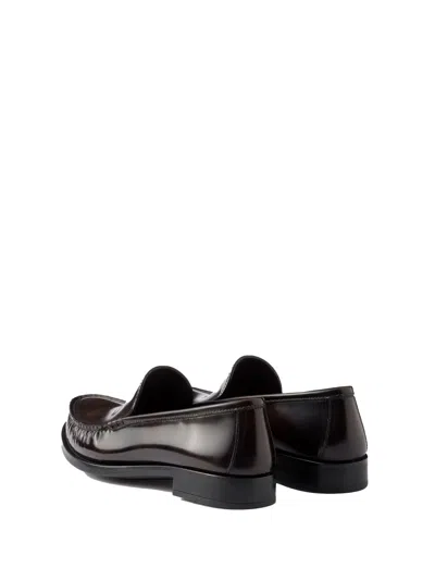 Prada Refined Brown Calf Leather Sandals