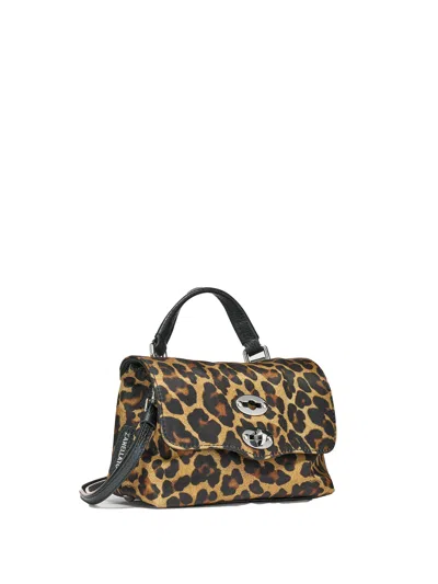 Zanellato Tokyo Baby Animalier Leather Tucked Postman Bag In Animal Print