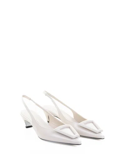 Roberto Festa Pointed Slingback Pump In Brushed Stone