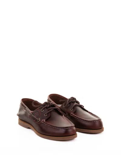 Timberland Burgundy Leather Boat Moccasin