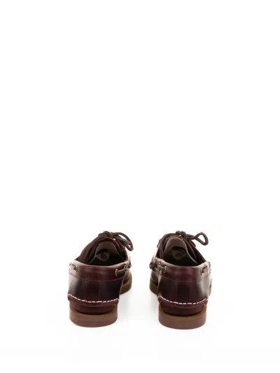 Timberland Burgundy Leather Boat Moccasin