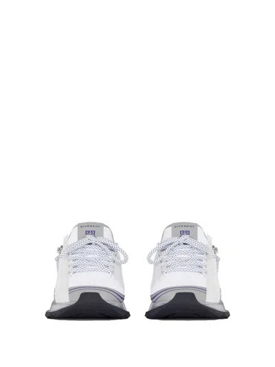 Givenchy Streamlined White Sneakers With Transparent Sole In Multi