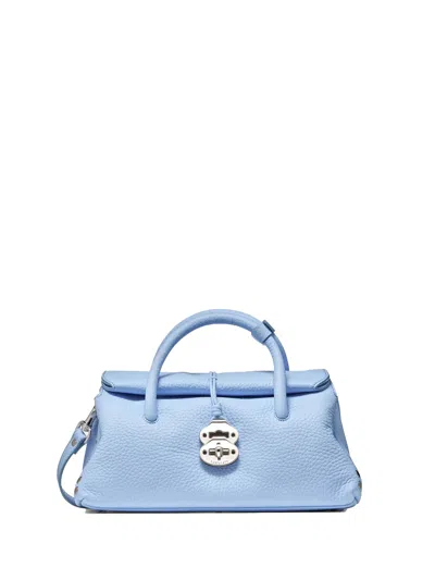 Zanellato Borsa Dotta Centauro Celeste Small In Leather