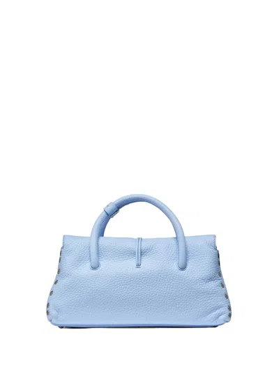Zanellato Borsa Dotta Centauro Celeste Small In Leather
