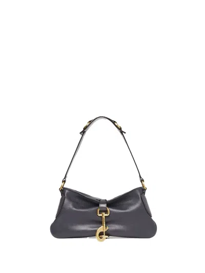 Chloé Kerala 25 Black Shoulder Bag In Navy Blue