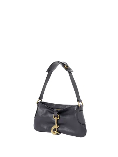 Chloé Kerala 25 Black Shoulder Bag In Navy Blue