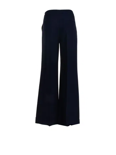 Via Masini 80 Womens Black Flared Trousers In Black