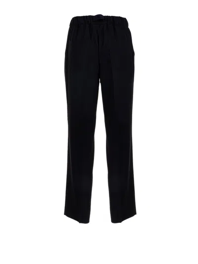 Via Masini 80 Navy Blue Womens Trousers