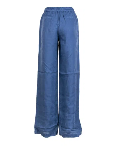Fay High-waisted Trousers Sugar Paper In Blue