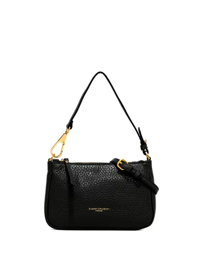 Gianni Chiarini Brooke Clutch Bag In Maxi Grain Leather In Black