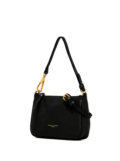 Gianni Chiarini Brooke Clutch Bag In Maxi Grain Leather In Black