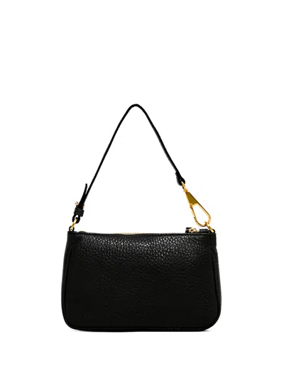 Gianni Chiarini Brooke Clutch Bag In Maxi Grain Leather In Black