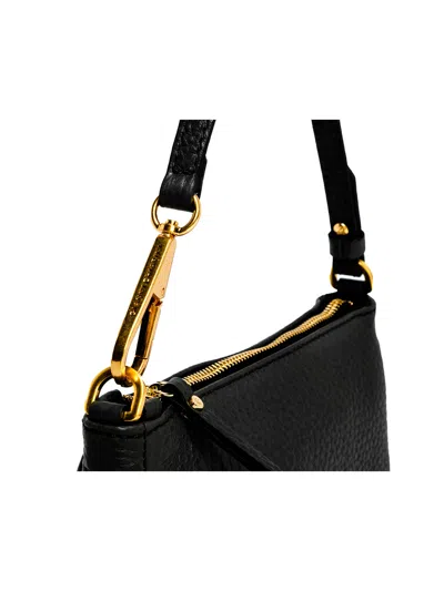 Gianni Chiarini Brooke Clutch Bag In Maxi Grain Leather In Black
