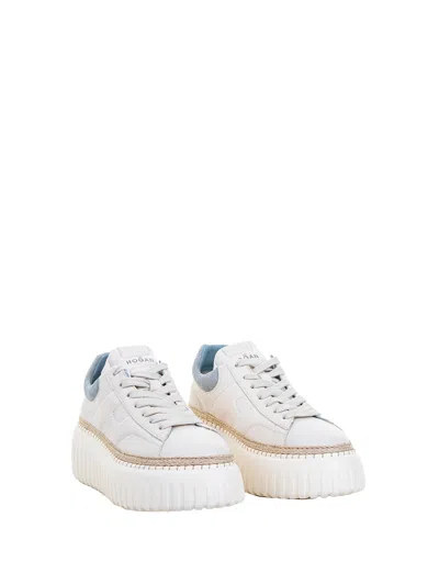 Hogan H-stripes Sneaker In Nappa And Suede