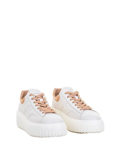 Hogan Chunky Platform Sneakers With Smooth And Textured Uppers
