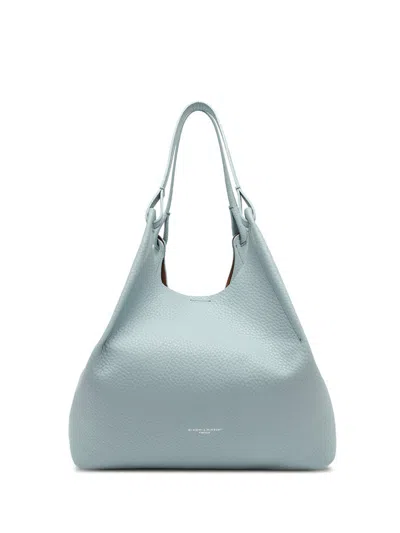 Gianni Chiarini Dua Double Handle Bag In Double Light Blue Leather
