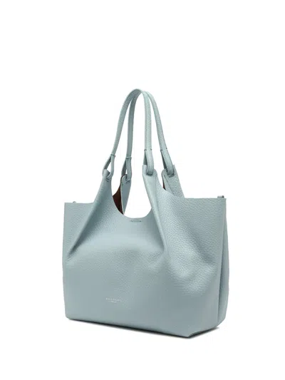 Gianni Chiarini Dua Double Handle Bag In Double Light Blue Leather