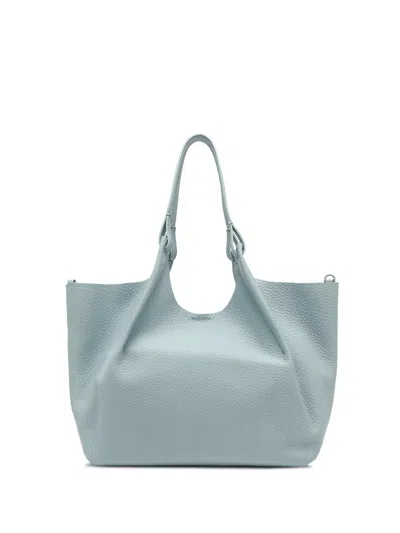 Gianni Chiarini Dua Double Handle Bag In Double Light Blue Leather