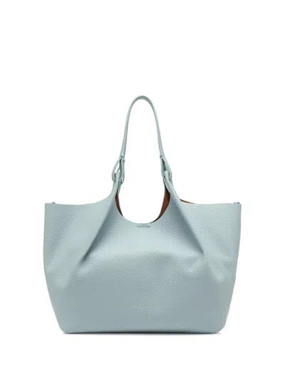 Gianni Chiarini Dua Double Handle Bag In Double Light Blue Leather