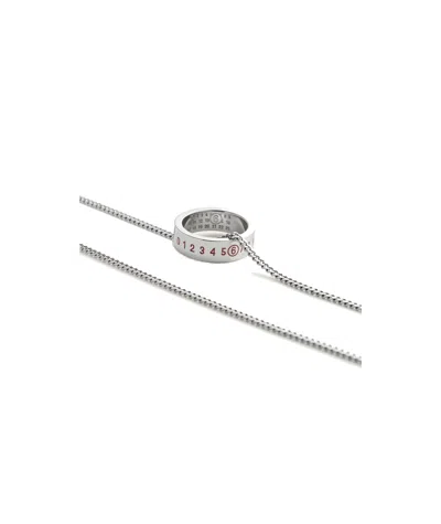 Mm6 Maison Margiela Numeric Minimal Signature Polished-finish Necklace