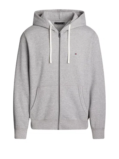 Tommy Hilfiger Fleece Crew Neck Sweatshirt In Gray