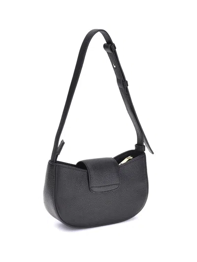 Ferragamo Gabry Black Calf Leather Shoulder Bag