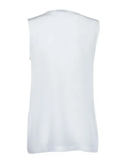 Kangra Cashmere Silk Tank Top In White