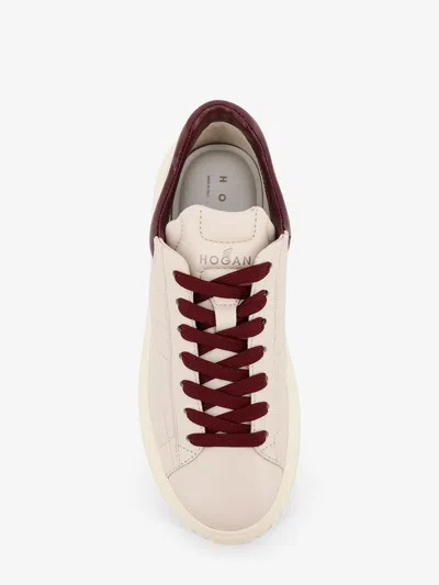 Hogan Low-top Sneakers With Rubber Sole And Platform In Neutral