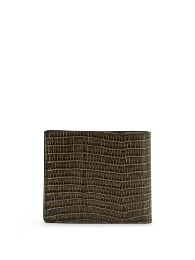 Tom Ford Leather Wallet In Green